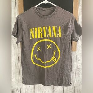 Nirvana Classic Happy Face Graphic T-Shirt size Small Super Soft